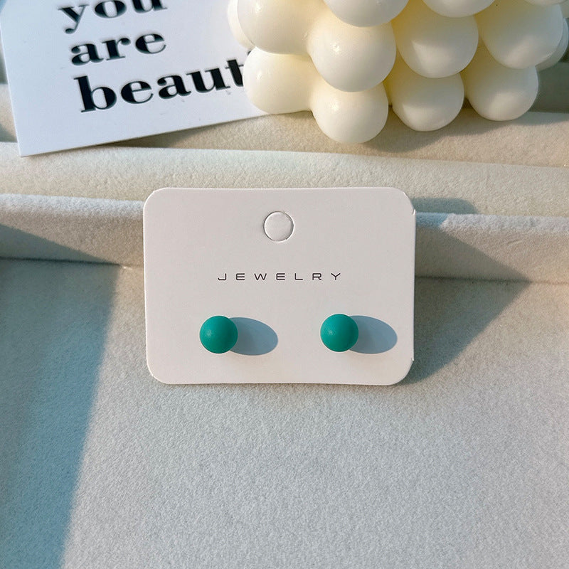 Wholesale Candy Colored Beanies Acrylic Small Earrings